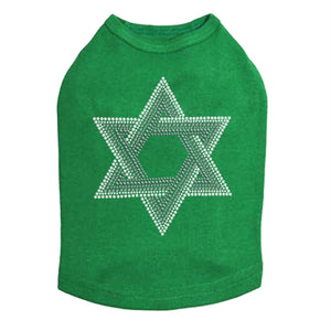 Star of David Gray and Clear Rhinestones Tank Top - Many Colors - Posh Puppy Boutique