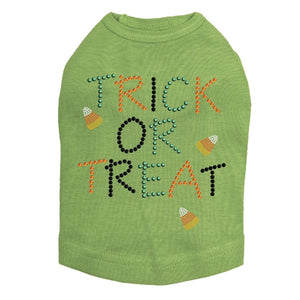 Trick or Treat with Candy Corn Rhinestone Tank Top - Many Colors - Posh Puppy Boutique