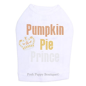 Pumpkin Pie Prince Rhinestone Tanks- Many Colors - Posh Puppy Boutique