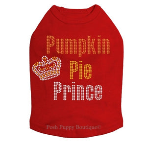 Pumpkin Pie Prince Rhinestone Tanks- Many Colors - Posh Puppy Boutique