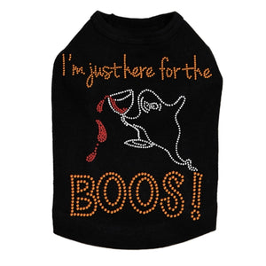 Im Just Here for the Boos Rhinestones Tank Top - Many Colors - Posh Puppy Boutique