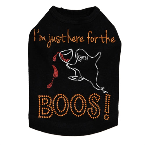 Im Just Here for the Boos Rhinestones Tank Top - Many Colors