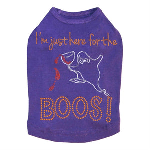Im Just Here for the Boos Rhinestones Tank Top - Many Colors - Posh Puppy Boutique