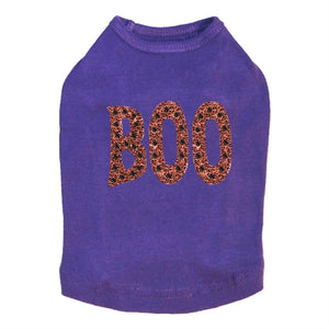 Orange Glitter Boo and Rhinestuds Tank Top - Many Colors - Posh Puppy Boutique
