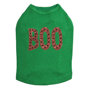 Orange Glitter Boo and Rhinestuds Tank Top - Many Colors - Posh Puppy Boutique