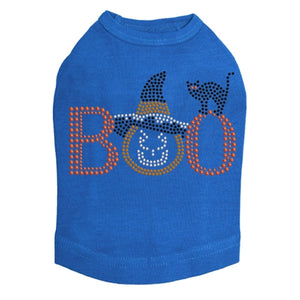 Boo Hat and Cat Rhinestuds Tank Top - Many Colors - Posh Puppy Boutique