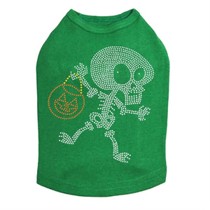 Trick or Treat Skeleton Rhinestone Tank Top - Many Colors - Posh Puppy Boutique