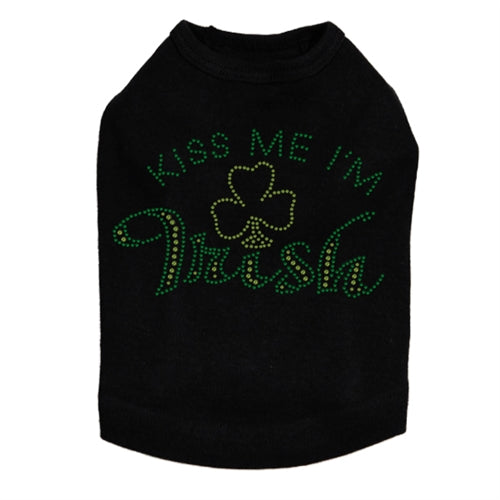 Kiss Me I'm Irish # 1 Rhinestone Dog Tank- Many Colors