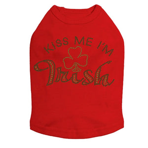 Kiss Me I'm Irish # 1 Rhinestone Dog Tank- Many Colors - Posh Puppy Boutique