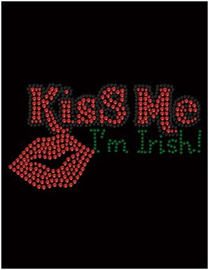 Kiss Me I'm Irish # 2 Rhinestone Bandana- Many Colors - Posh Puppy Boutique