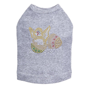 Easter Chick in Egg Rhinestone Dog Tank- Many Colors - Posh Puppy Boutique