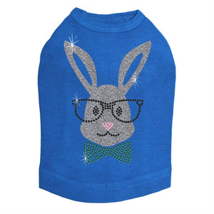 Bunny with Glasses and Bow Tie Dog Tank in Many Colors - Posh Puppy Boutique