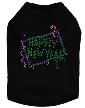 Happy New Year Confetti Dog Tank - Many Colors - Posh Puppy Boutique