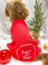 Christmas Dog Pajama - Santas Lil Helper - Posh Puppy Boutique