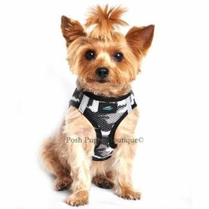 American River Ultra Choke Free Dog Harness Camouflage Collection - Gray Camo - Posh Puppy Boutique