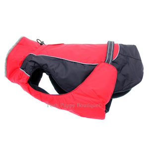 Alpine All Weather Dog Coat - Red and Black - Posh Puppy Boutique