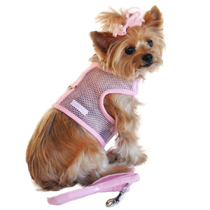 Cool Mesh Dog Harness - Solid Pink - Posh Puppy Boutique