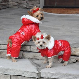 Ruffin It Dog Snow Suit Harness - Red - Posh Puppy Boutique