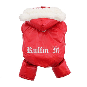 Ruffin It Dog Snow Suit Harness - Red - Posh Puppy Boutique
