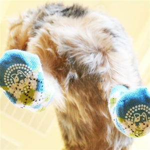 Non-Skid Dog Socks - Blue and Green Argyle - Posh Puppy Boutique
