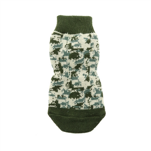 Non-Skid Dog Socks - Green Camo - Posh Puppy Boutique