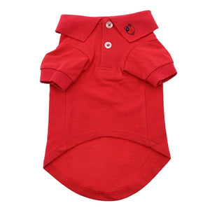 Solid Dog Polos - Flame Scarlet Red - Posh Puppy Boutique