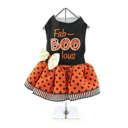 Holiday Dog Harness Dress - Fab-BOO-lous - Posh Puppy Boutique