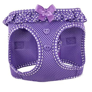 American River Choke Free Harness - Paisley Purple Polka Dot - Posh Puppy Boutique