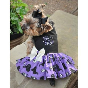 Halloween Dog Harness Dress - Too Cute to Spook - Posh Puppy Boutique