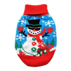 Combed Cotton Ugly Snowman Holiday Dog Sweater - Posh Puppy Boutique