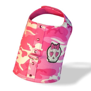 Pink Camo Skull Harness - Posh Puppy Boutique