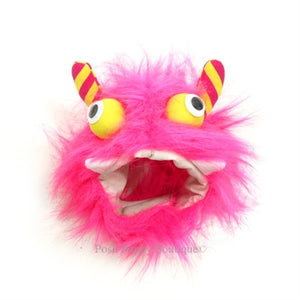 Furry Monster Hat- Pink - Posh Puppy Boutique