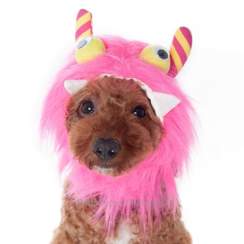 Furry Monster Hat- Pink