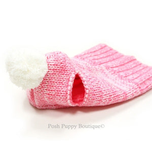 Sweater Hat- Pink - Posh Puppy Boutique