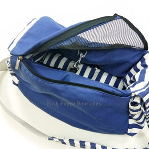 Soft Sling Bag Carrier - Blue - Posh Puppy Boutique