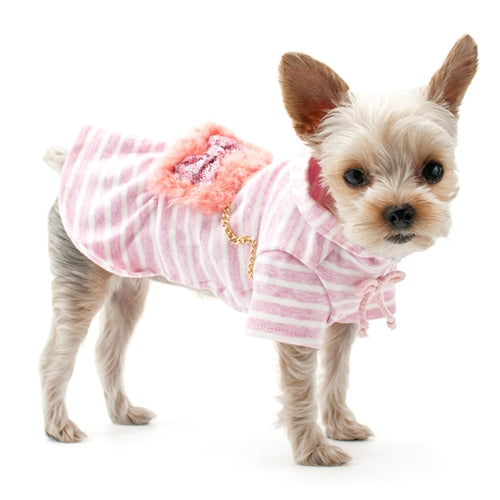 Fuzzy Purse Dress - Pink