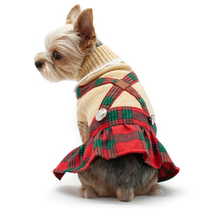 Holiday Plaid Dress in Red - Posh Puppy Boutique