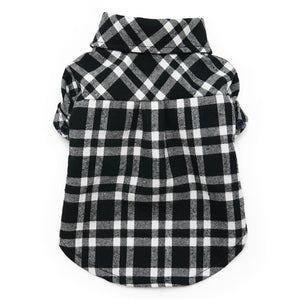 Flannel Button Down Shirt Black - Posh Puppy Boutique