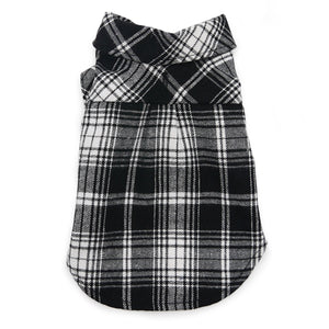 Flannel Button Down Shirt - Black - Posh Puppy Boutique