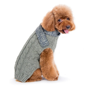 Urban Scarf Cable Sweater - Gray - Posh Puppy Boutique
