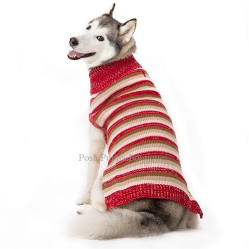 Marl Stripes Sweater- Red
