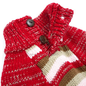 Marl Stripes Sweater- Red - Posh Puppy Boutique