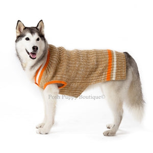 City V-Neck Sweater- Beige - Posh Puppy Boutique