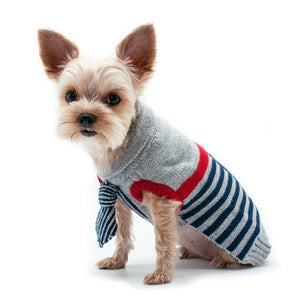 Preppy Necktie Sweater in Blue - Posh Puppy Boutique