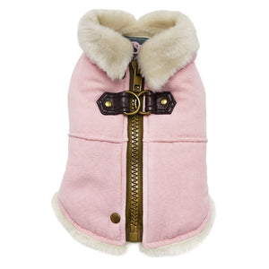 Furry Runner Coat Pink - Posh Puppy Boutique