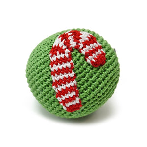 Candy Cane Ball Toy - Posh Puppy Boutique