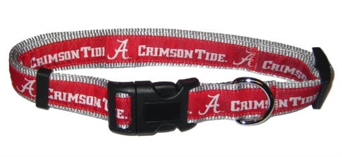 NCAA Alabama Crimson Tide Ribbon Dog Collars