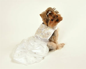 Custom Beaded Wedding Gown with Vintage Lace - Posh Puppy Boutique
