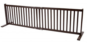 Kensington 20" Free Standing Large Pet Gate in Mahogany - Posh Puppy Boutique