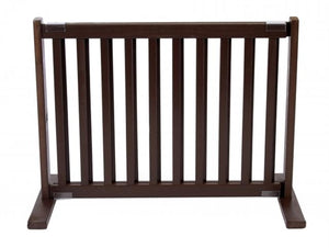 Kensington 20" Free Standing Small Pet Gate in Mahogany - Posh Puppy Boutique